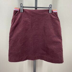 Lilly Pulitzer Skirt Womens 6 red corduroy a line preppy beach casual